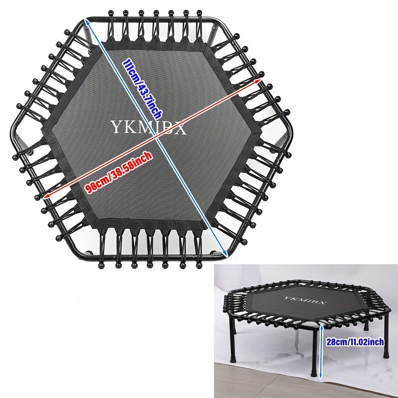 Hexagonal Fitness Trampoline Quiet Bounce Home Gym-3