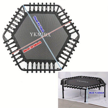 Hexagonal Fitness Trampoline Quiet Bounce Home Gym-3