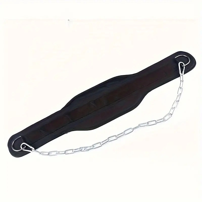 1pc Fitness Weighted Belt with Chain - Black-1