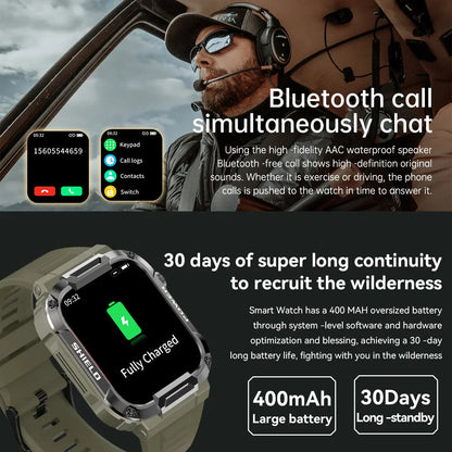 Men’s Smart Watch Waterproof Fitness Tracker (Green)-1
