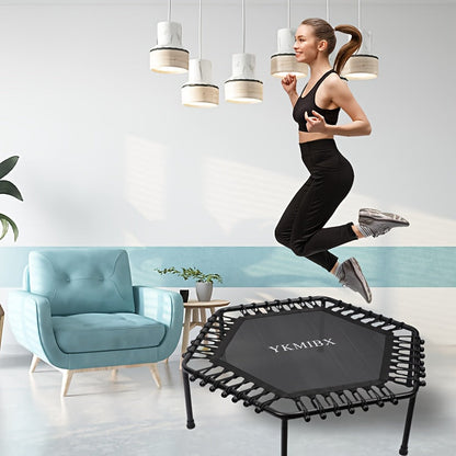 Hexagonal Fitness Trampoline Quiet Bounce Home Gym-1