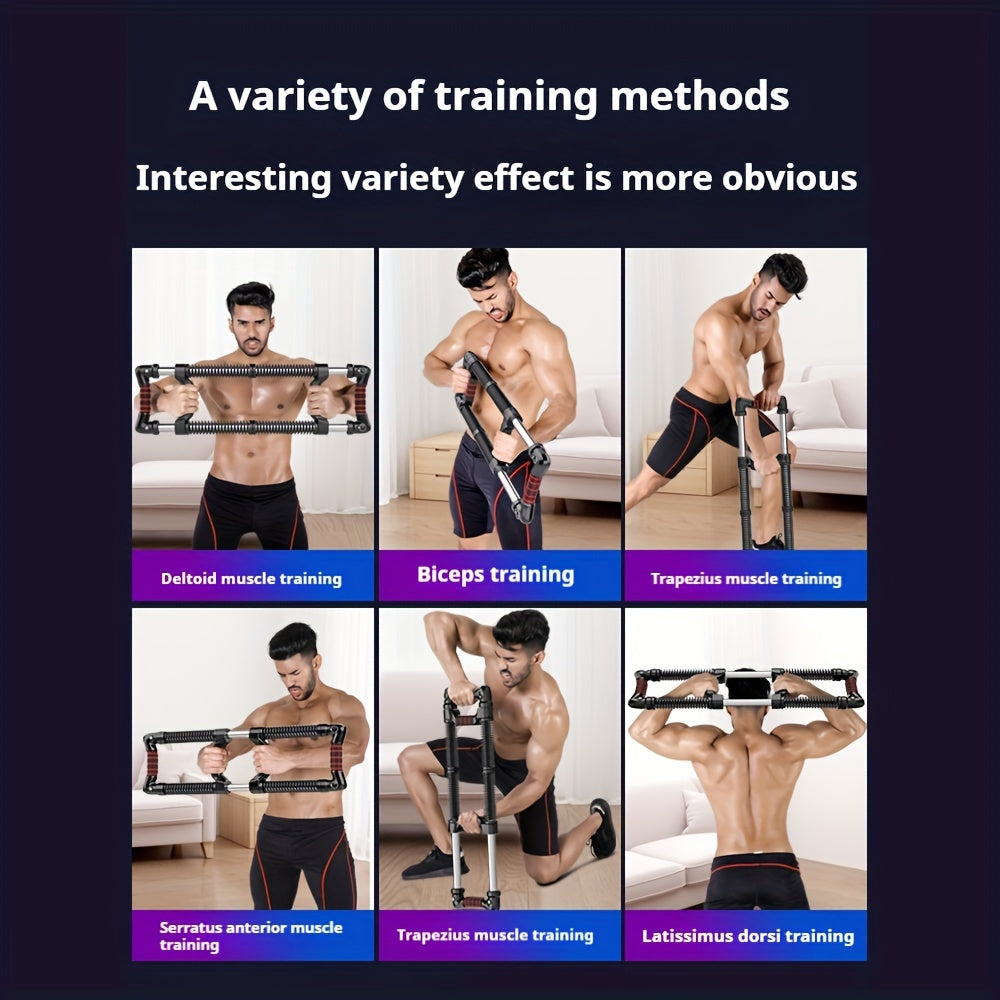 Versatile Fitness Push Bar & Chest Expander(Black)-4