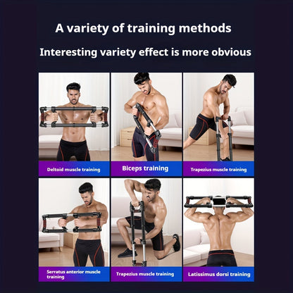 Versatile Fitness Push Bar & Chest Expander(Black)-4