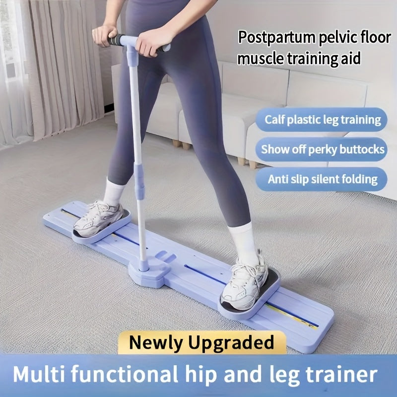 5-in-1 Fitness Core Trainer with Handles & Wheels-3