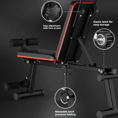 Multifunctional Folding Fitness Bench Stool-3