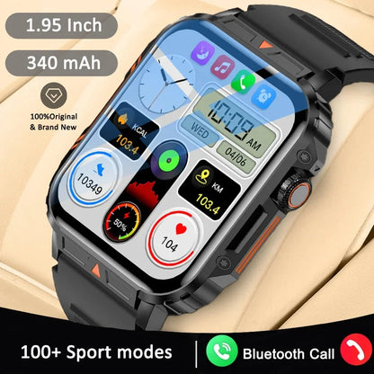 Military Smart Watch Fitness Health Monitor Bluetooth (Black)-1