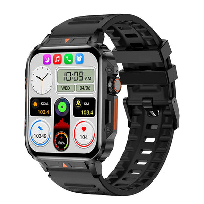 Military Smart Watch Fitness Health Monitor Bluetooth (Black)-0