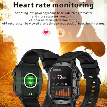Smart Watch Fitness Bluetooth Call Waterproof (Black)-2