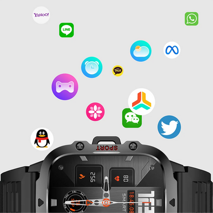 Smart Watch Fitness Bluetooth Call Waterproof (Black)-3