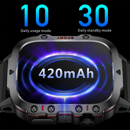 Smart Watch Fitness Bluetooth Call Waterproof (Black)-1