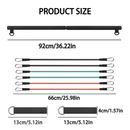 Resistance Band Pilates Stick Home Fitness Kit-1
