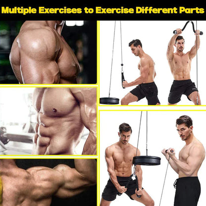 Fitness Pulley Cable Machine System Black-3