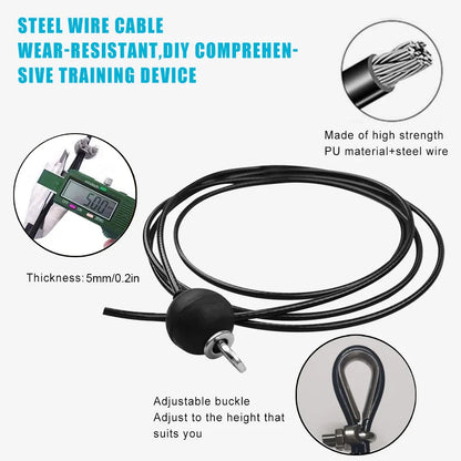 Fitness Pulley Cable Machine System Black-4