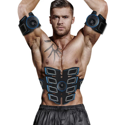 Abdominal Muscle Trainer EMS Fitness Belt Blue-3