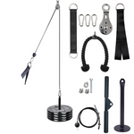 Fitness Pulley Cable Machine System Black-0