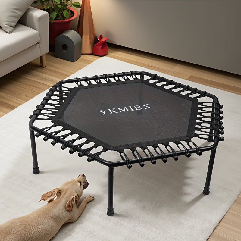 Hexagonal Fitness Trampoline Quiet Bounce Home Gym-2