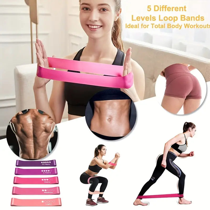 17pcs Fitness Resistance Bands Set – Medium Tension-3