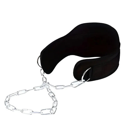 1pc Fitness Weighted Belt with Chain - Black-0