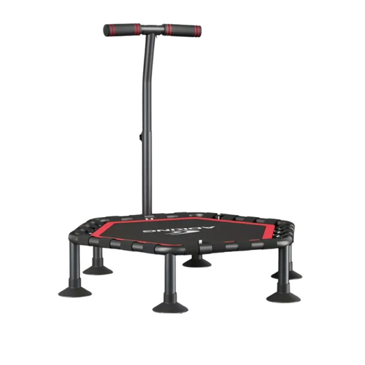Indoor Fitness Trampoline with Handrail-0